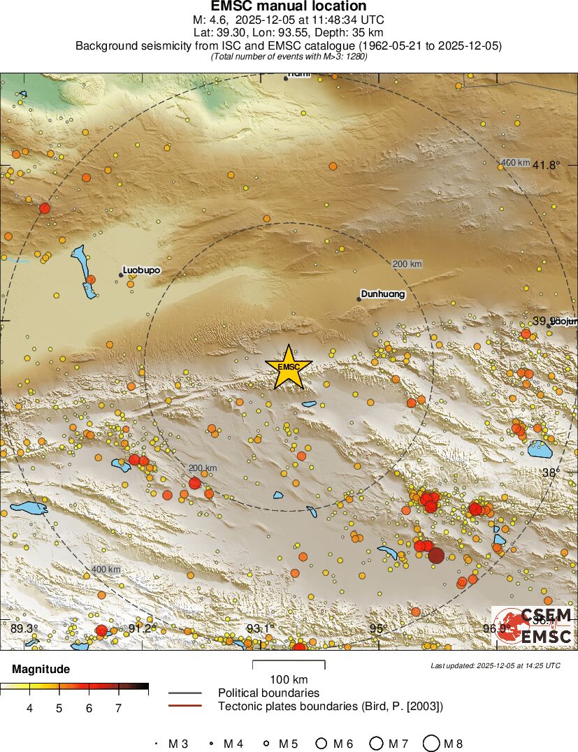 regional magnitude historical seismicity