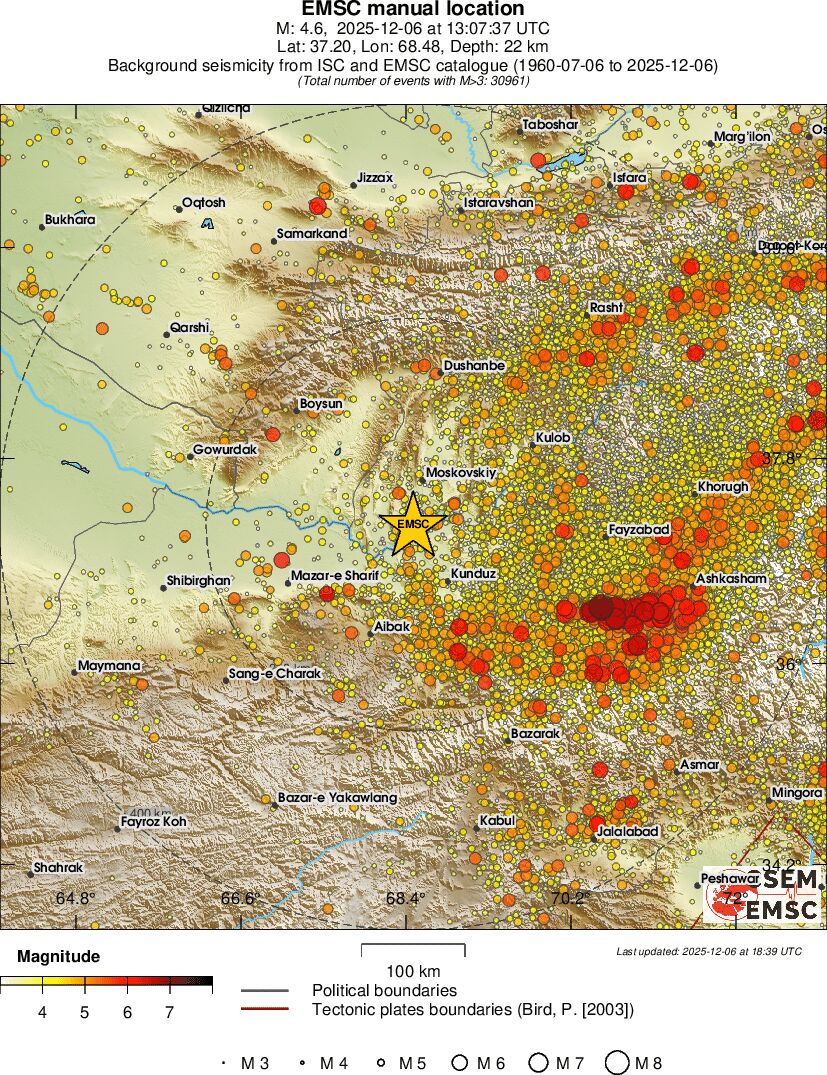 regional magnitude historical seismicity