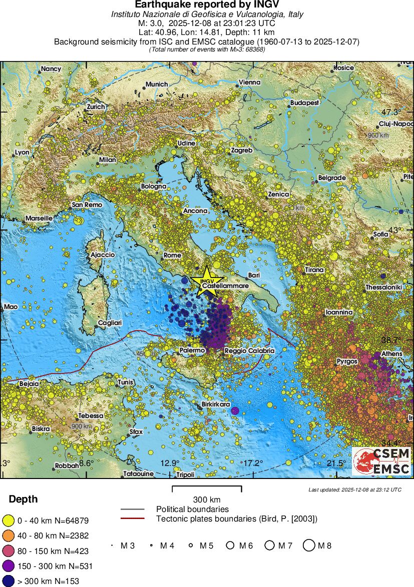 wide historical seismicity