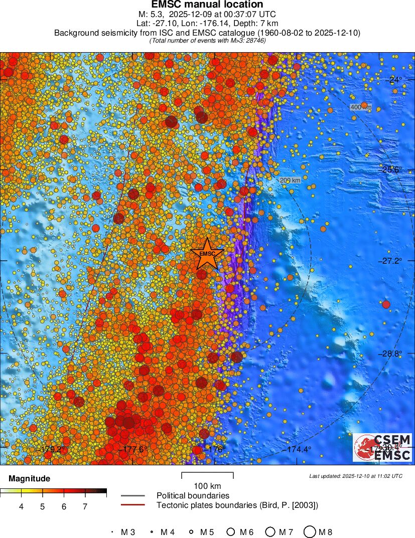 regional magnitude historical seismicity