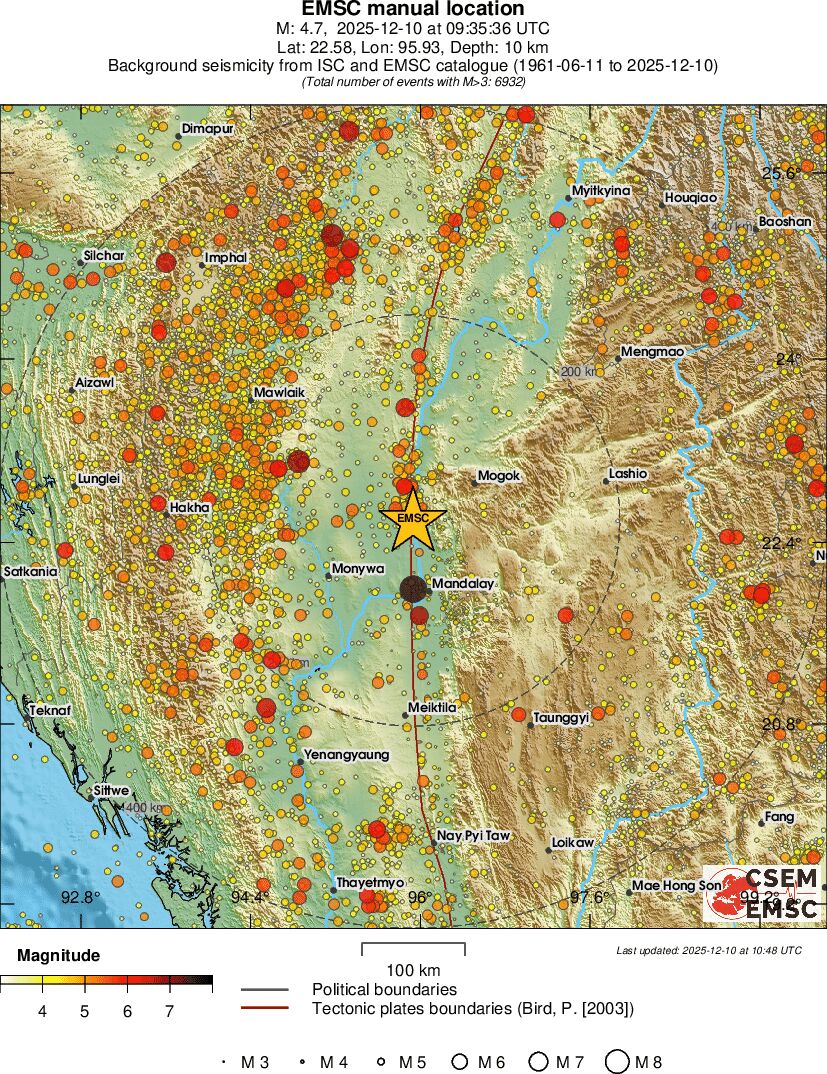 regional magnitude historical seismicity