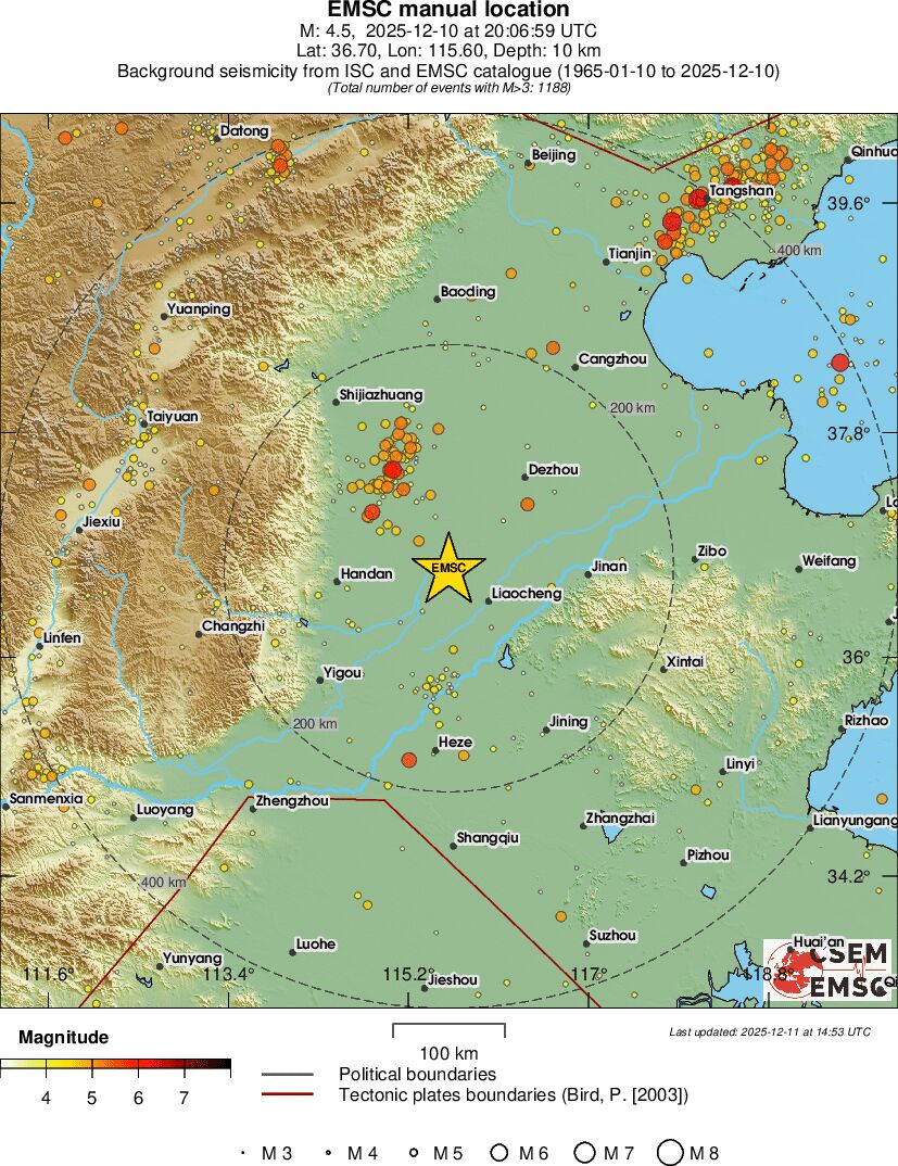 regional magnitude historical seismicity