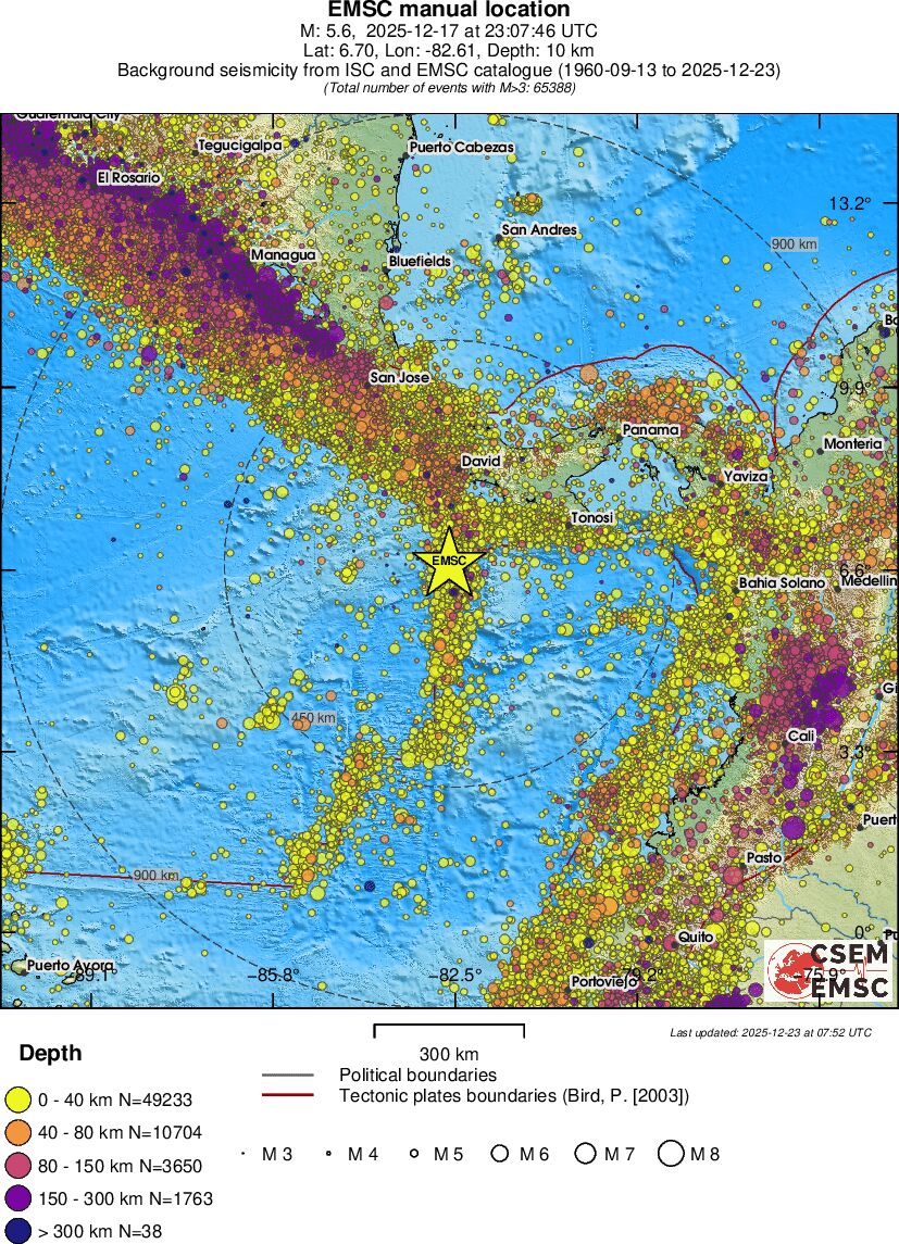 wide historical seismicity