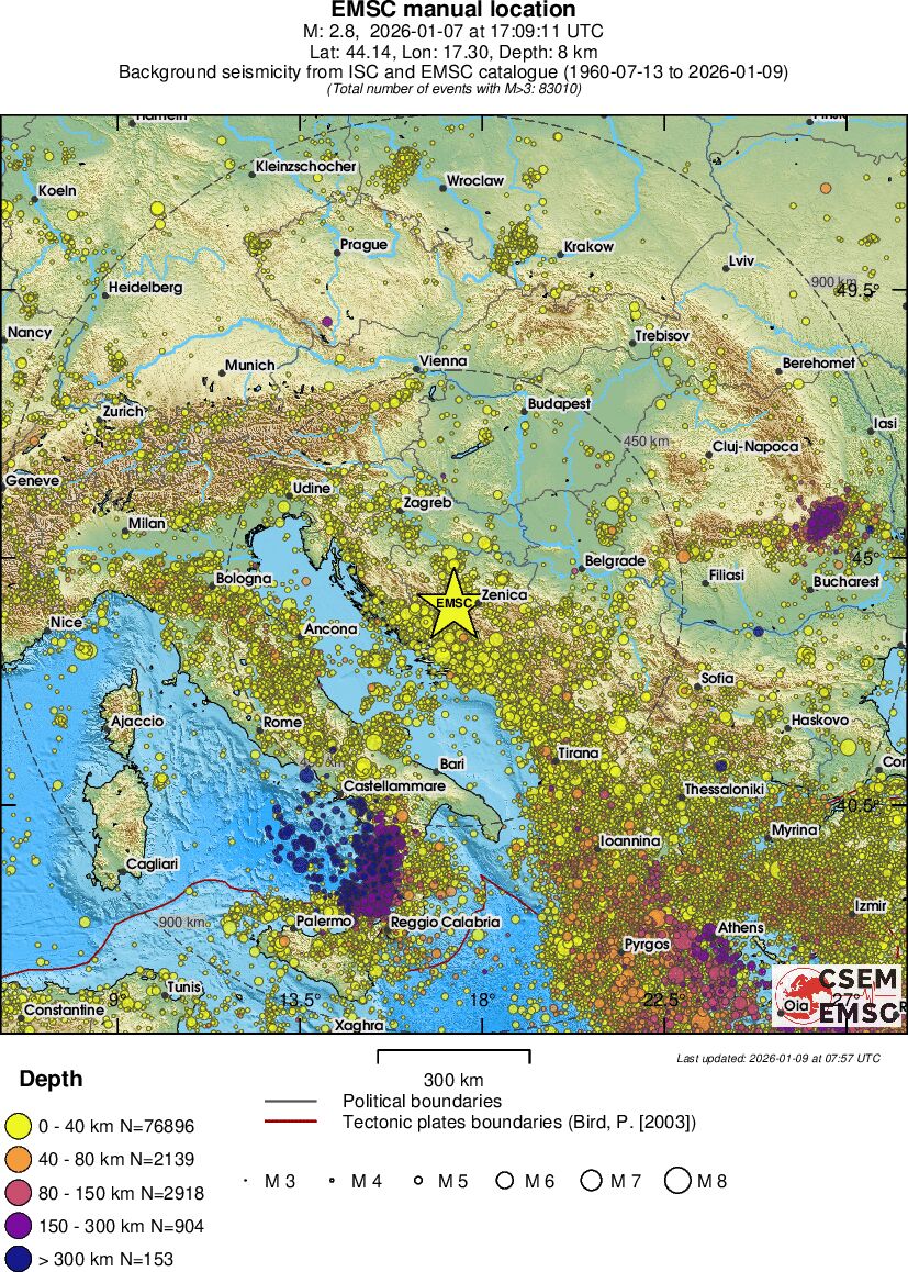 wide historical seismicity