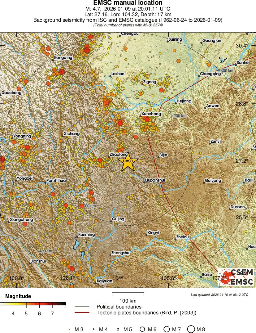 regional magnitude historical seismicity