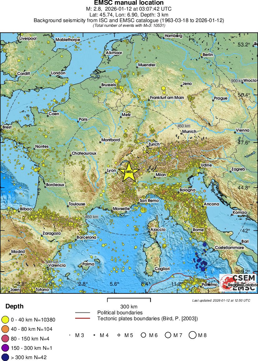 wide historical seismicity