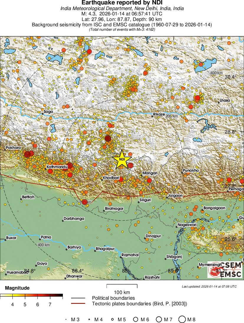 regional magnitude historical seismicity