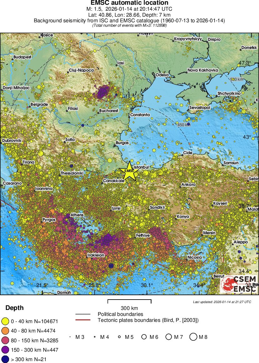 wide historical seismicity