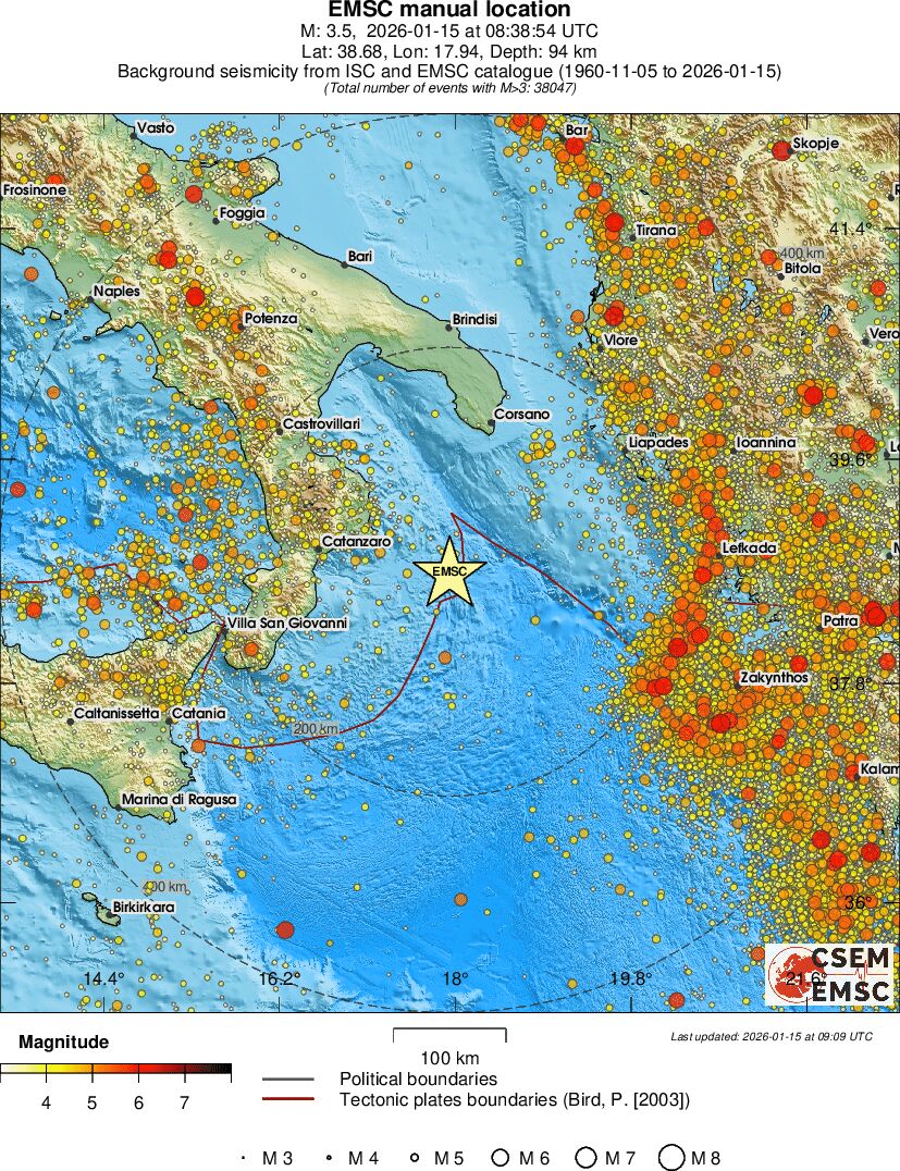 regional magnitude historical seismicity
