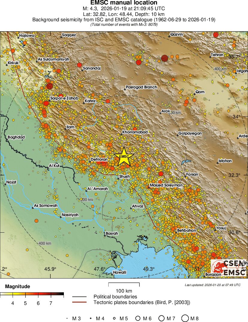 regional magnitude historical seismicity