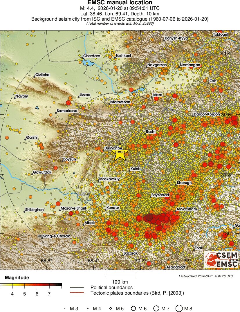 regional magnitude historical seismicity