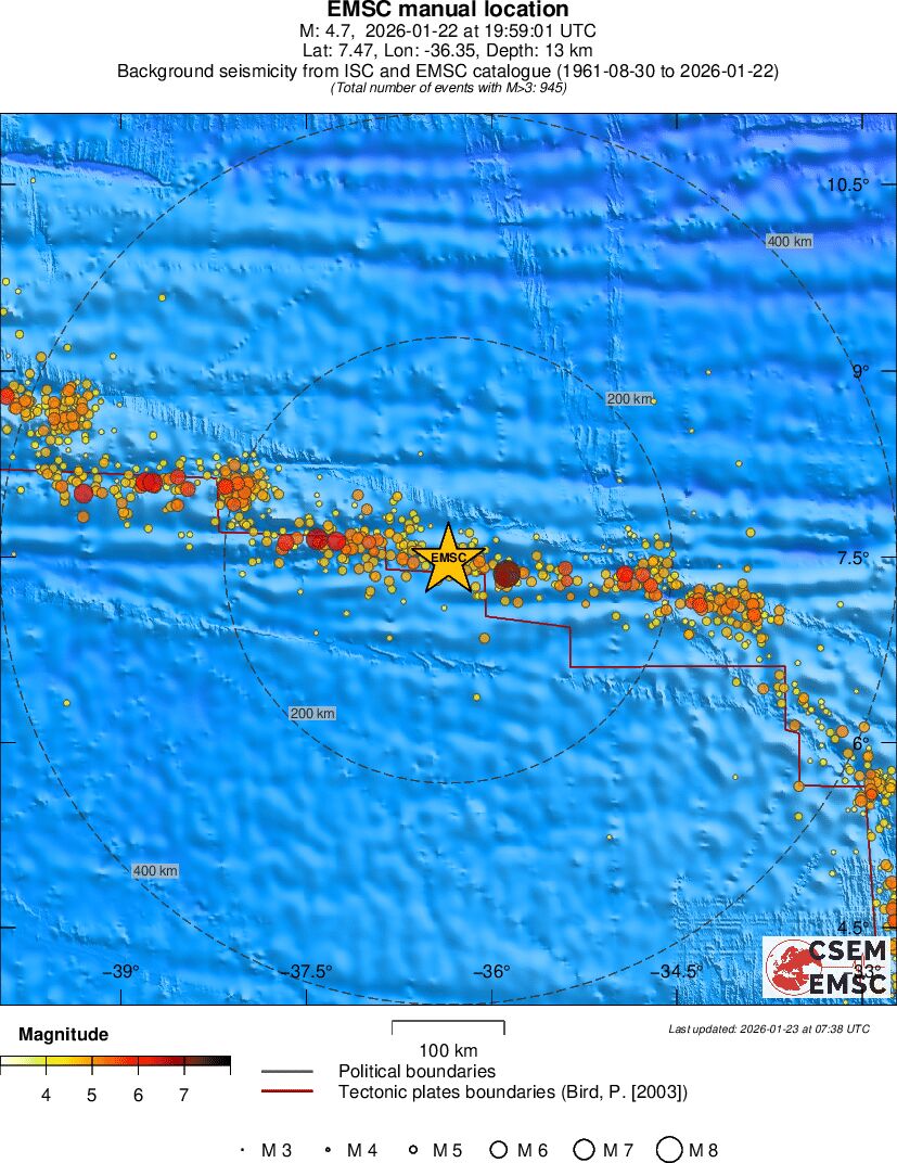 regional magnitude historical seismicity