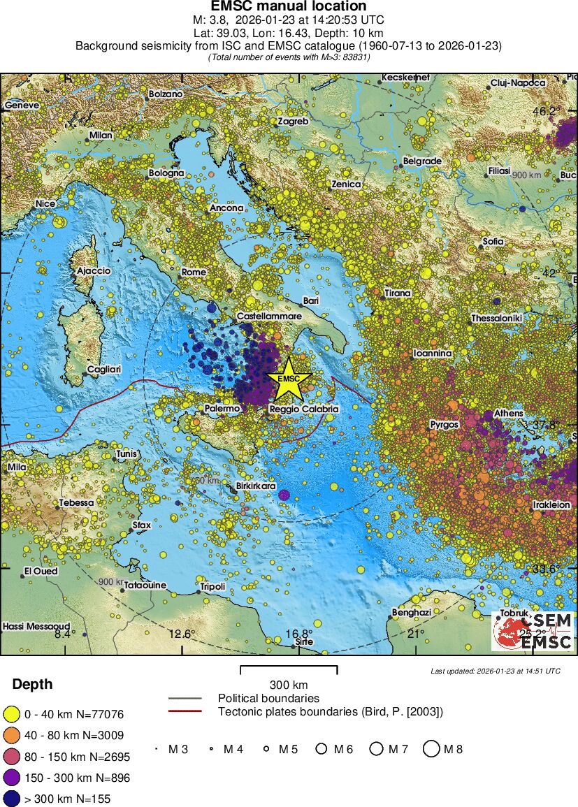 wide historical seismicity