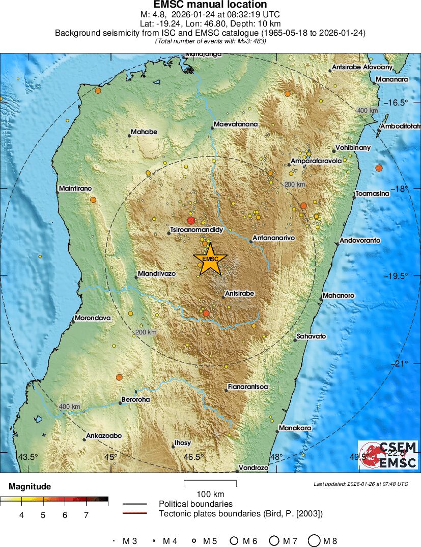 regional magnitude historical seismicity