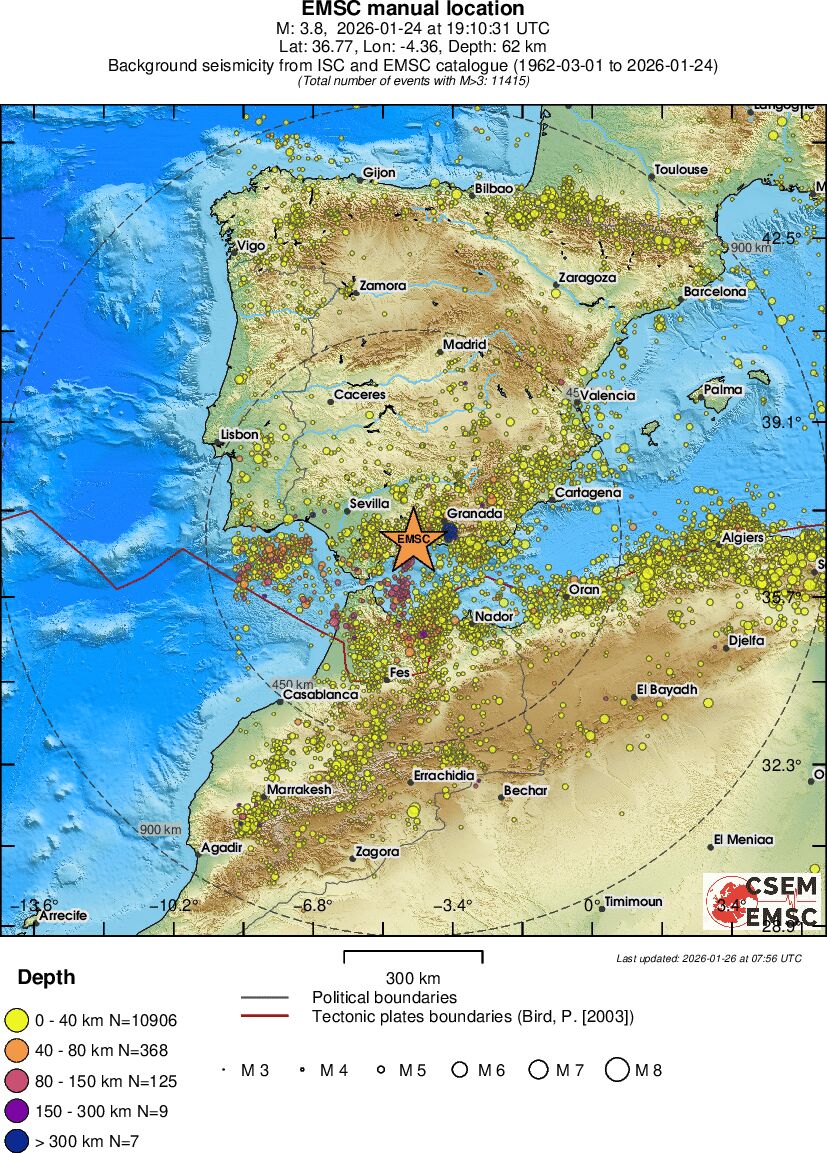 wide historical seismicity