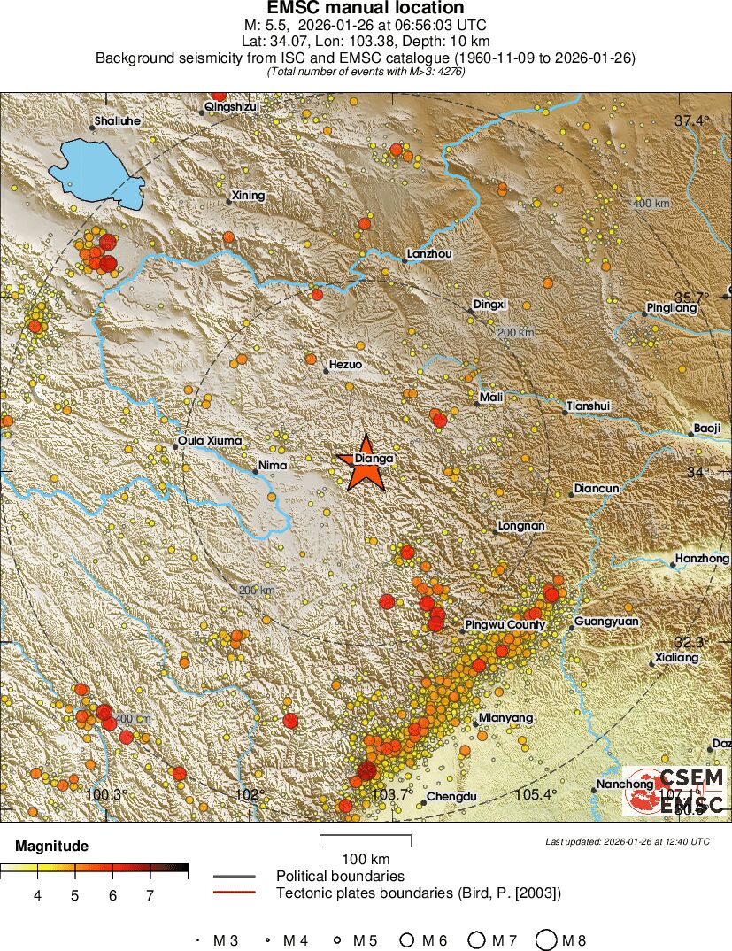 regional magnitude historical seismicity