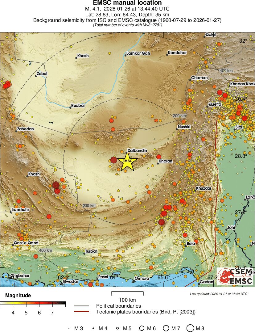 regional magnitude historical seismicity