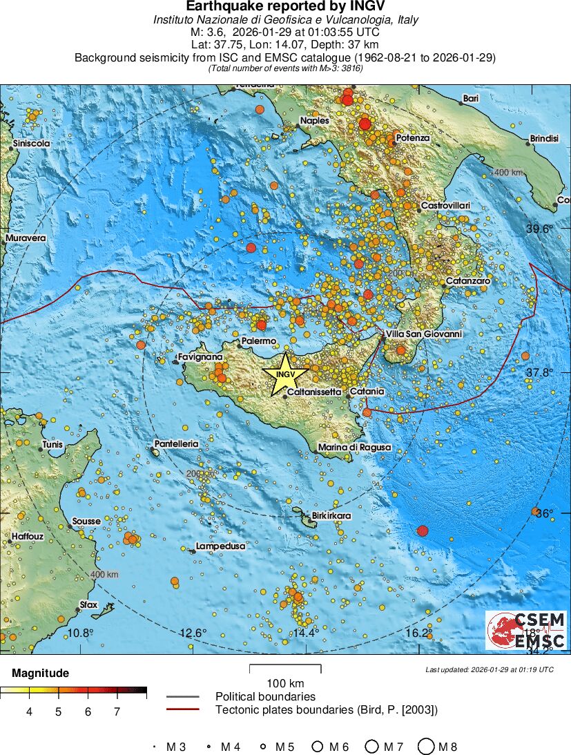 regional magnitude historical seismicity
