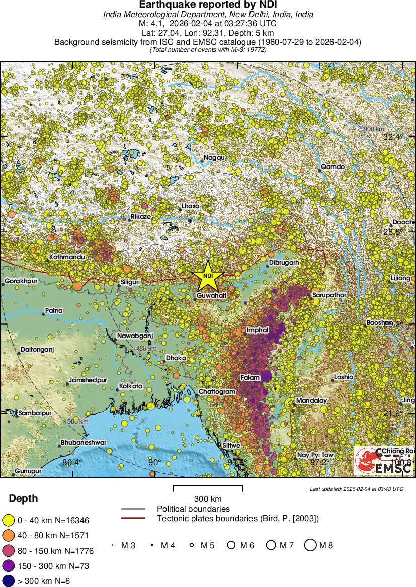 wide historical seismicity