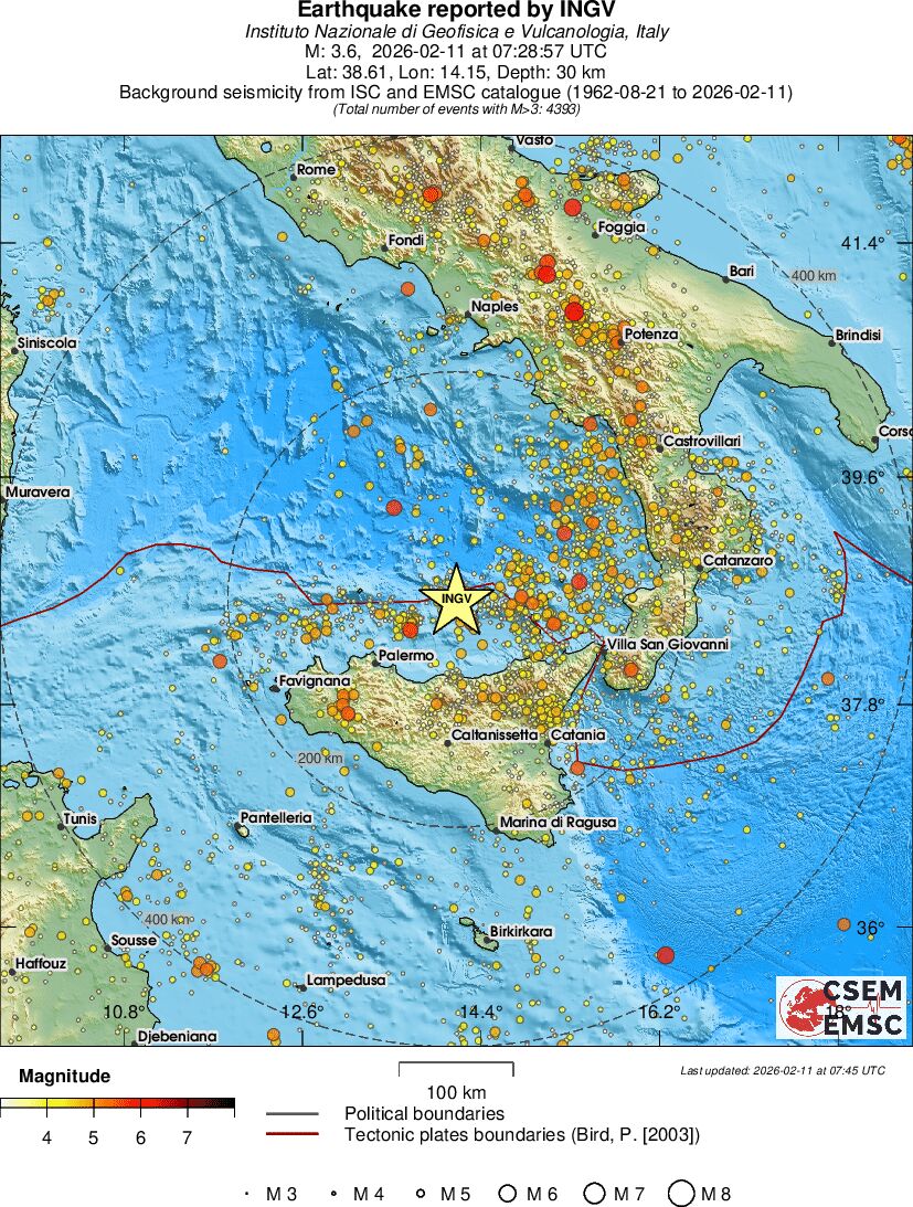 regional magnitude historical seismicity