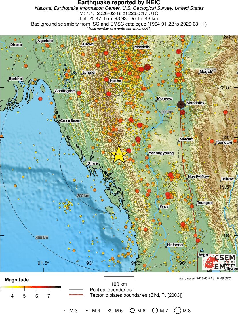 regional magnitude historical seismicity