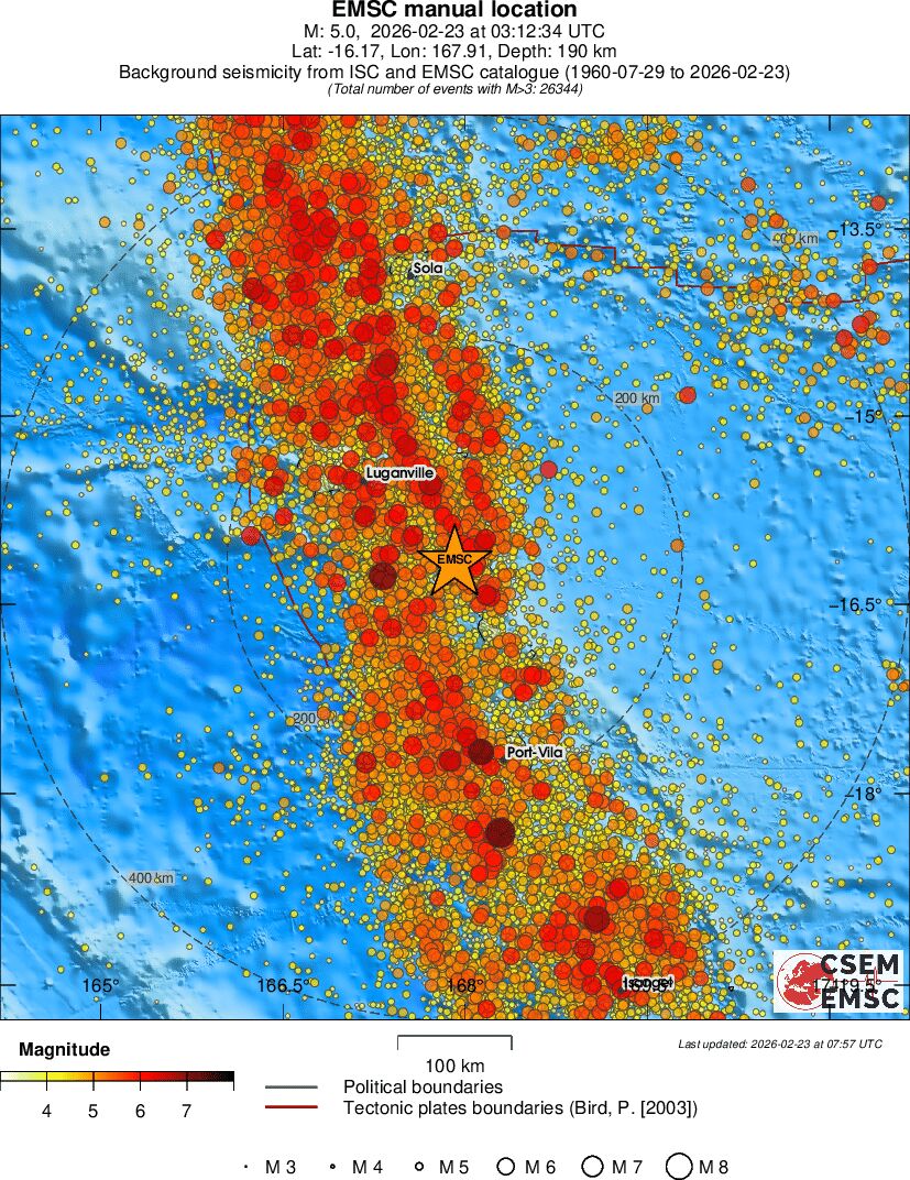 regional magnitude historical seismicity