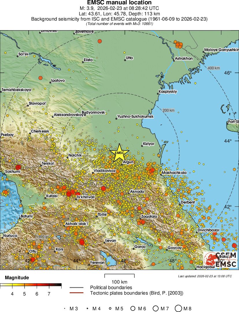 regional magnitude historical seismicity