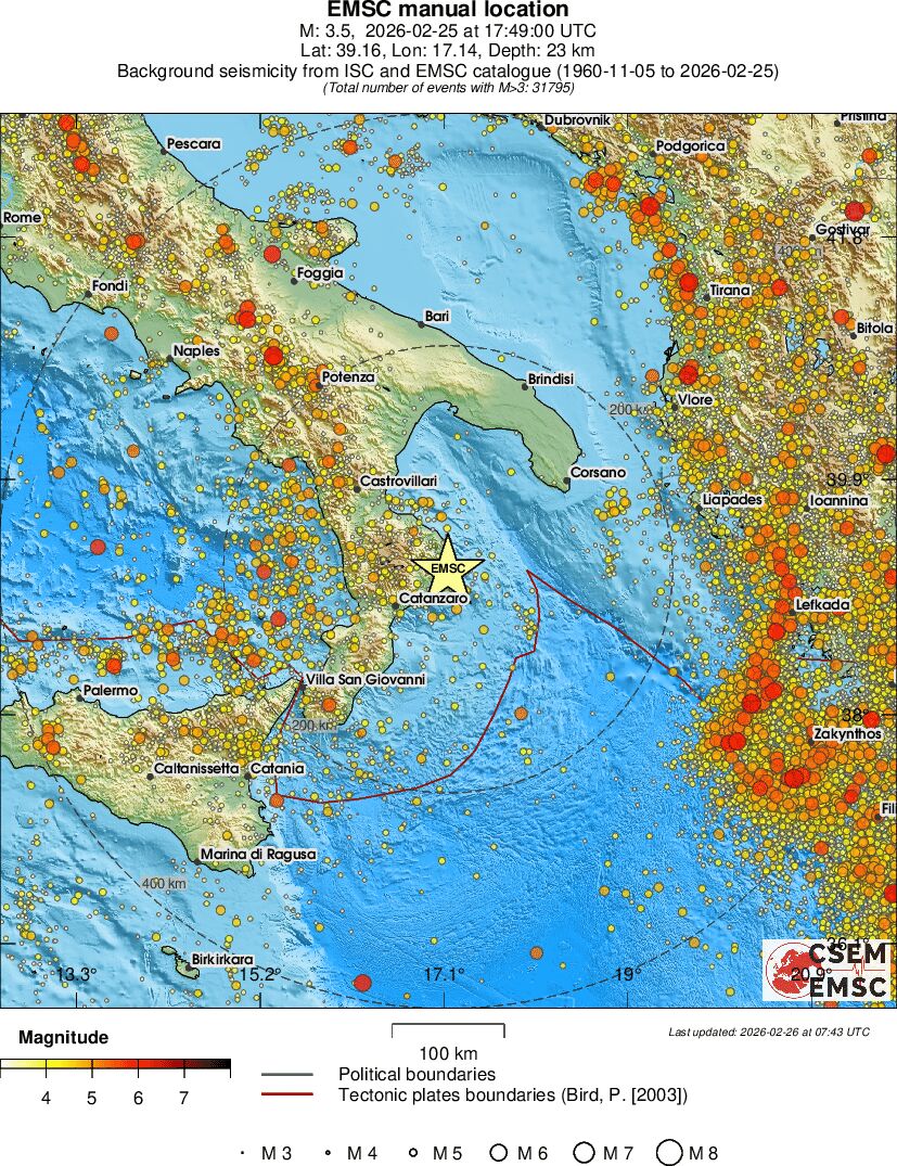 regional magnitude historical seismicity