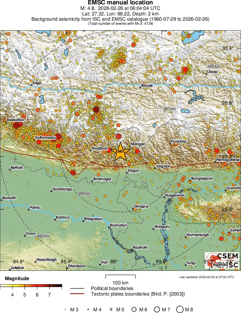 regional magnitude historical seismicity