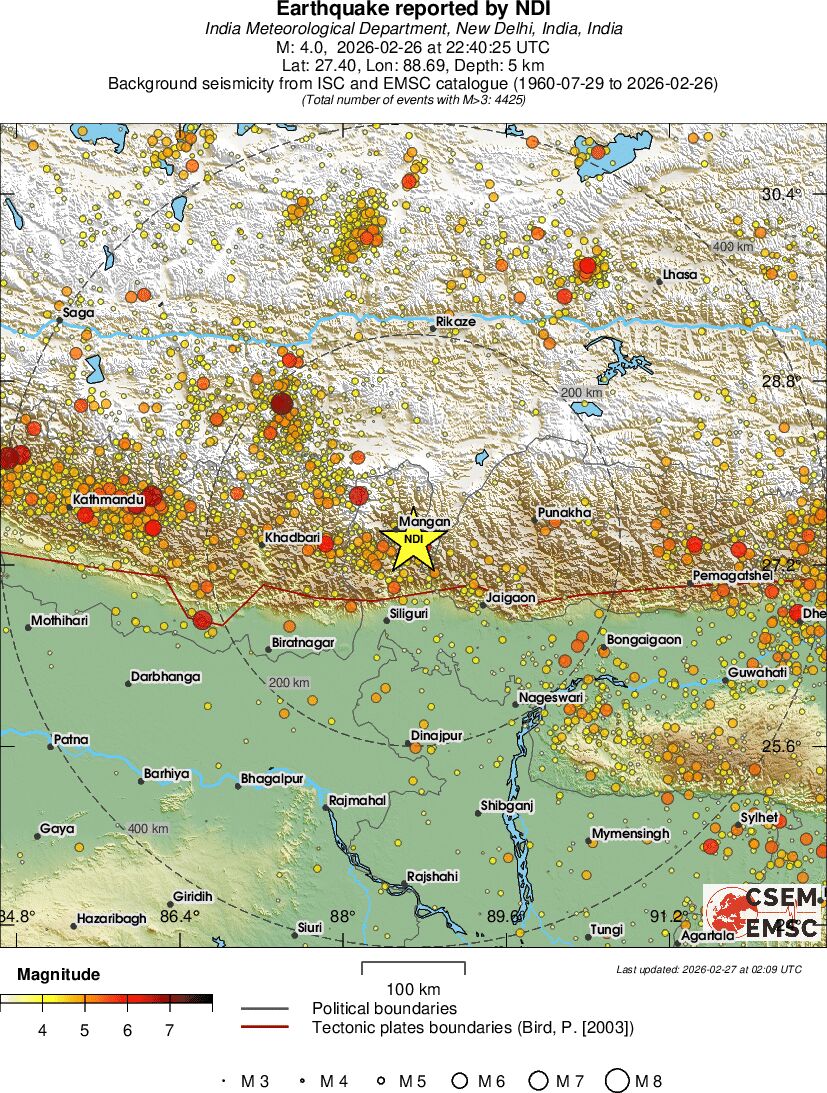 regional magnitude historical seismicity