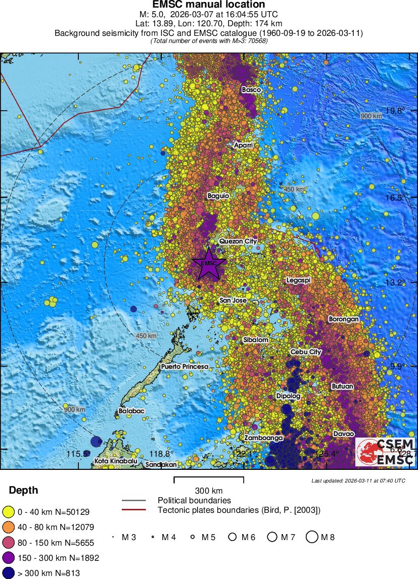 wide historical seismicity