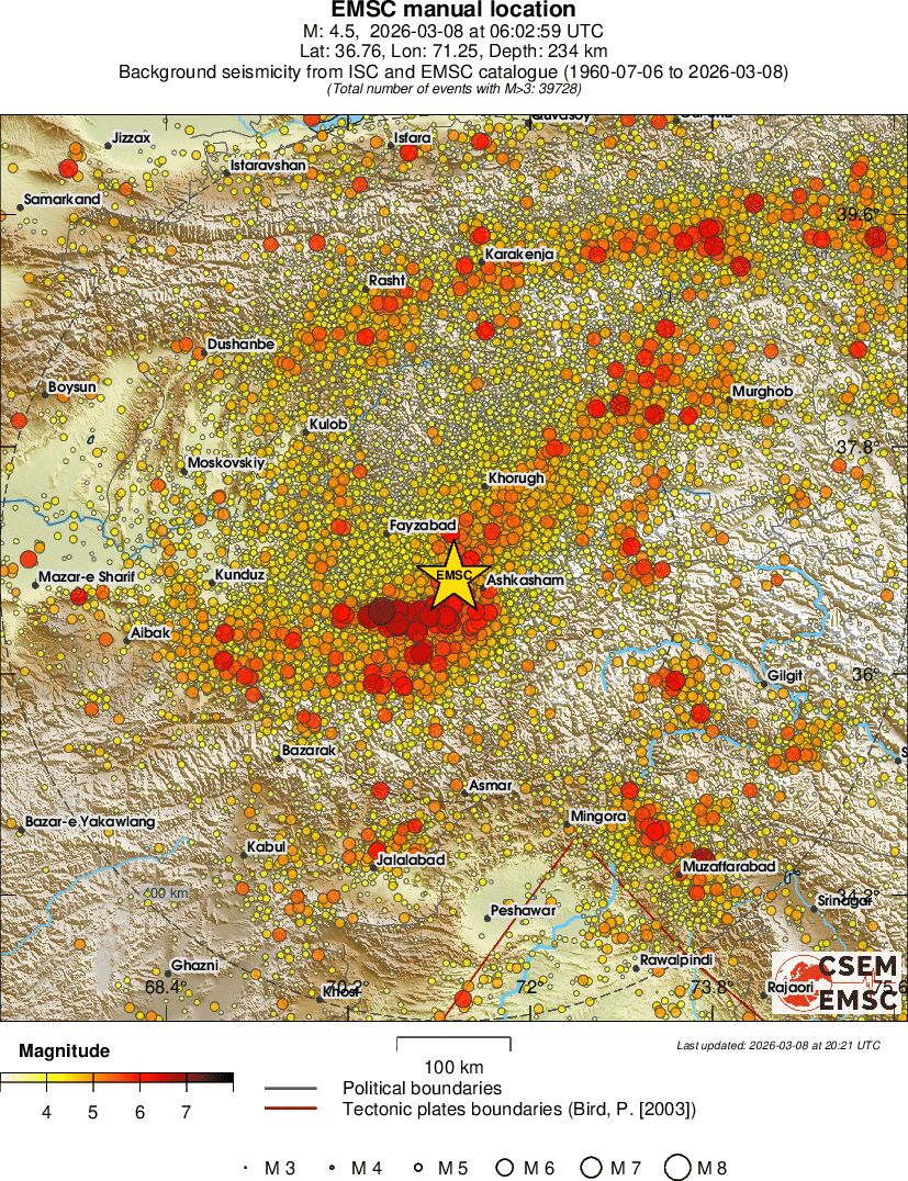 regional magnitude historical seismicity