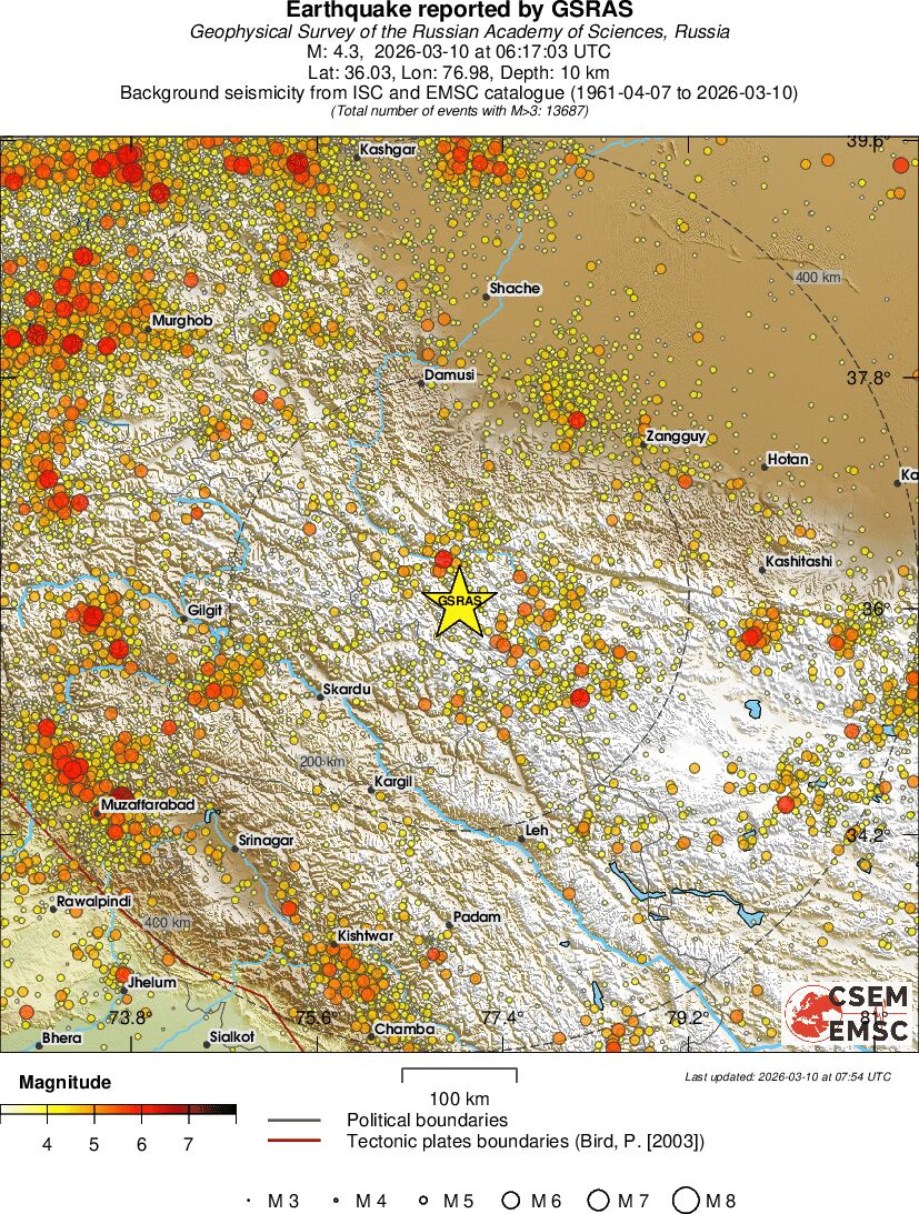 regional magnitude historical seismicity