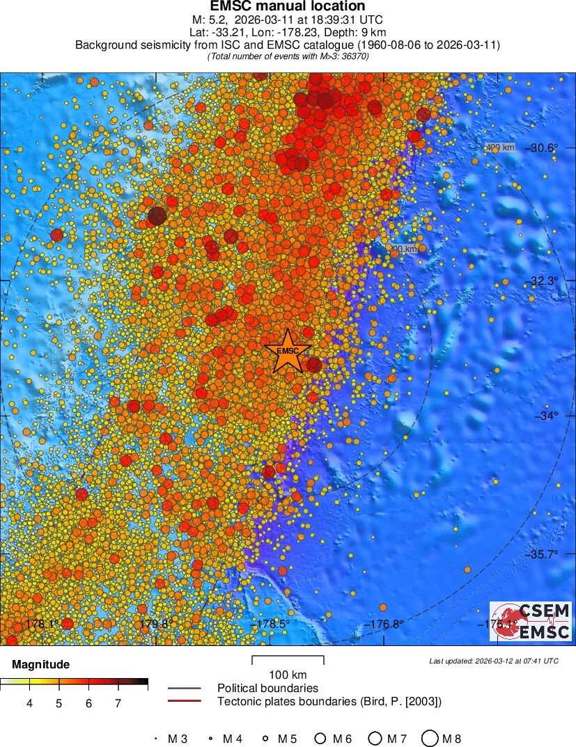 regional magnitude historical seismicity