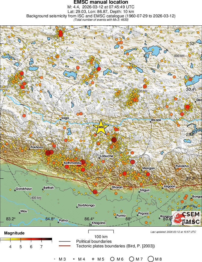 regional magnitude historical seismicity