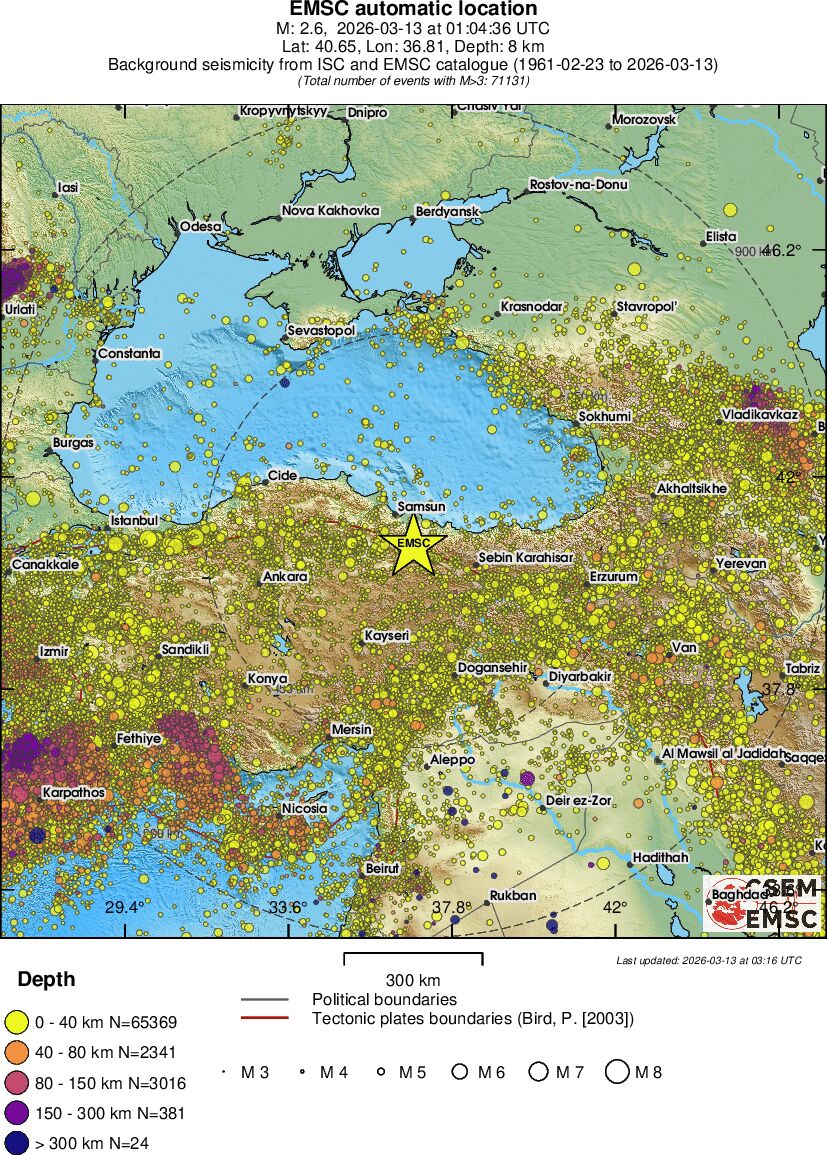 wide historical seismicity