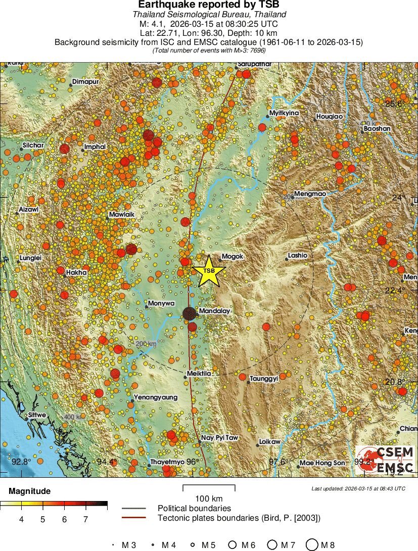 regional magnitude historical seismicity