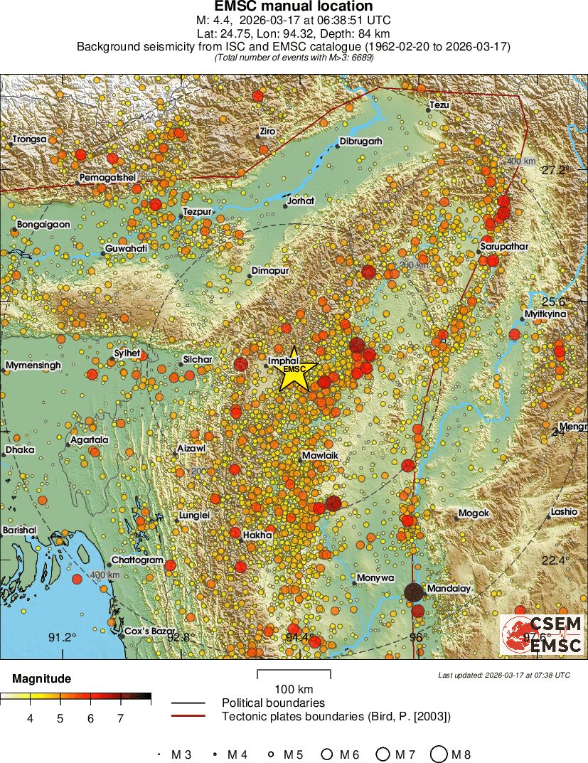 regional magnitude historical seismicity