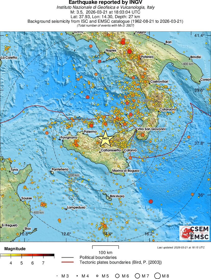 regional magnitude historical seismicity