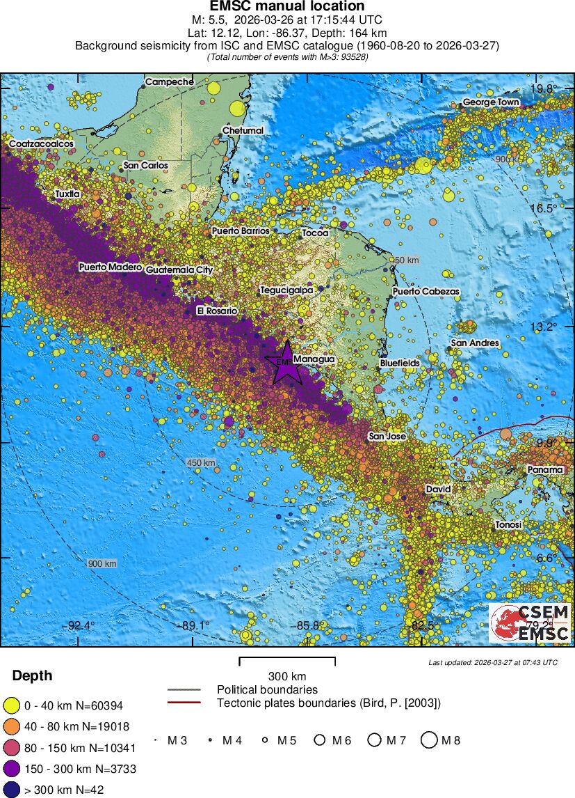 wide historical seismicity