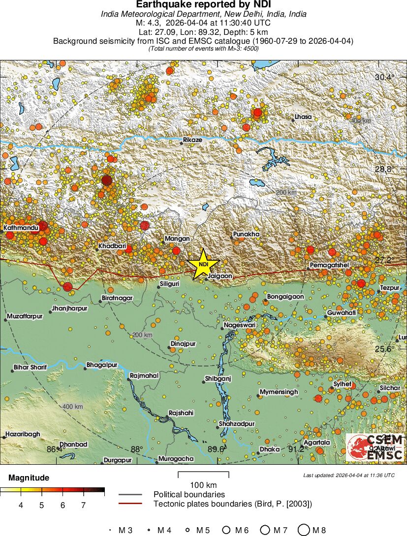 regional magnitude historical seismicity