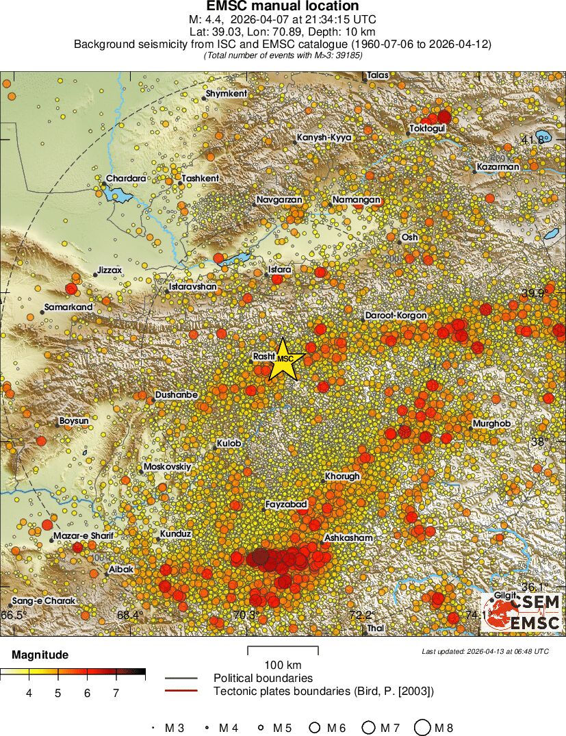 regional magnitude historical seismicity