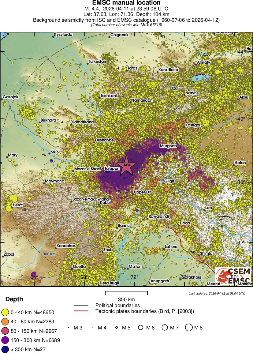 wide historical seismicity