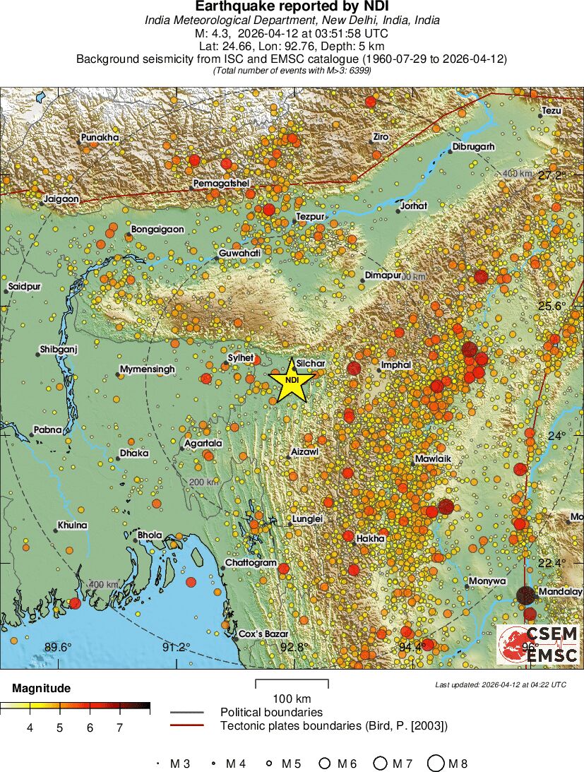 regional magnitude historical seismicity
