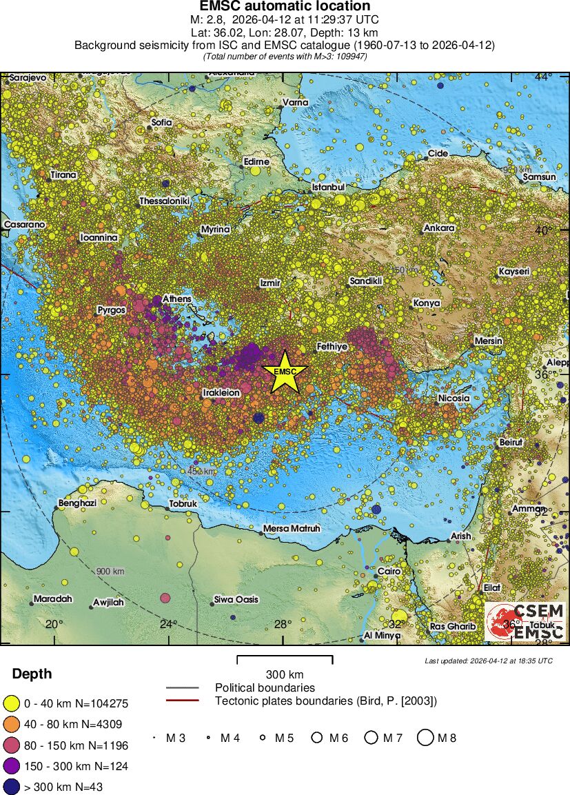 wide historical seismicity
