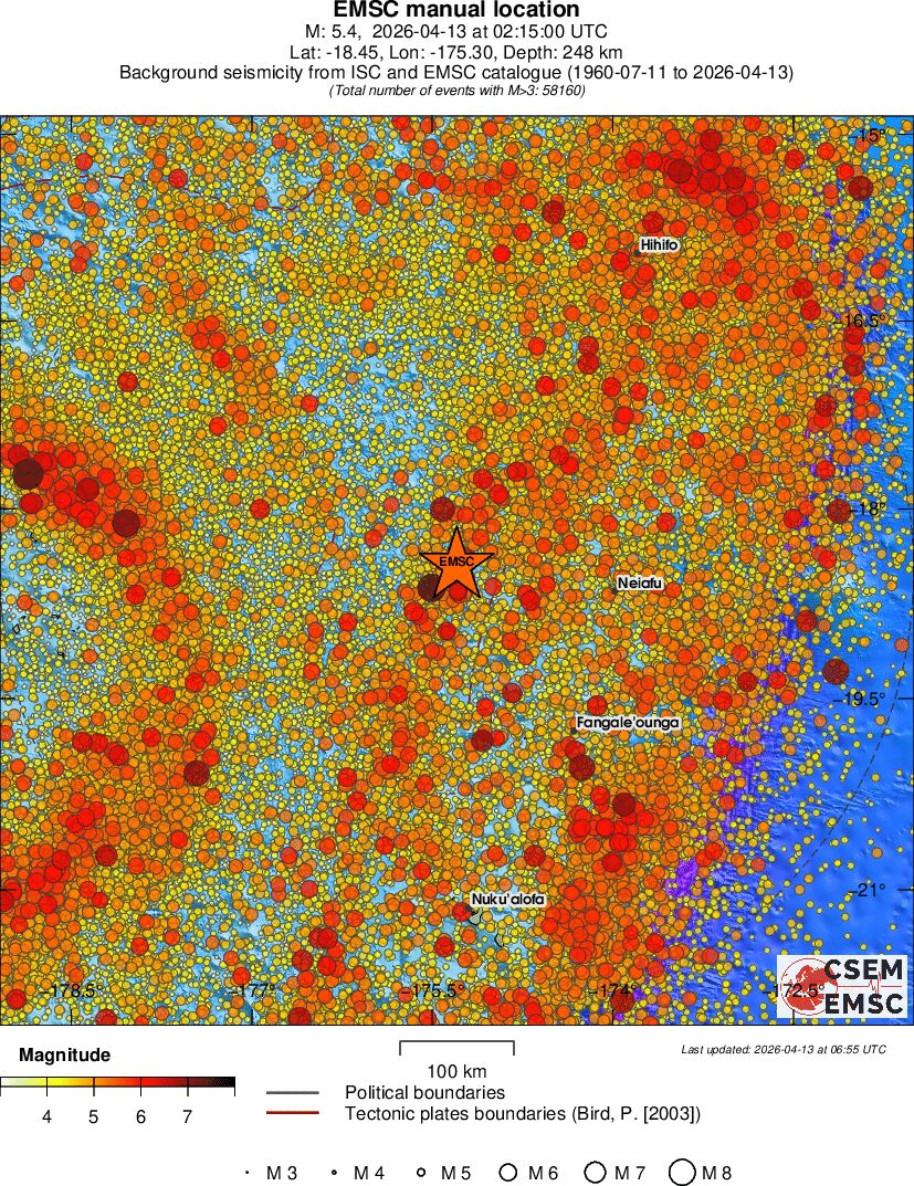 regional magnitude historical seismicity