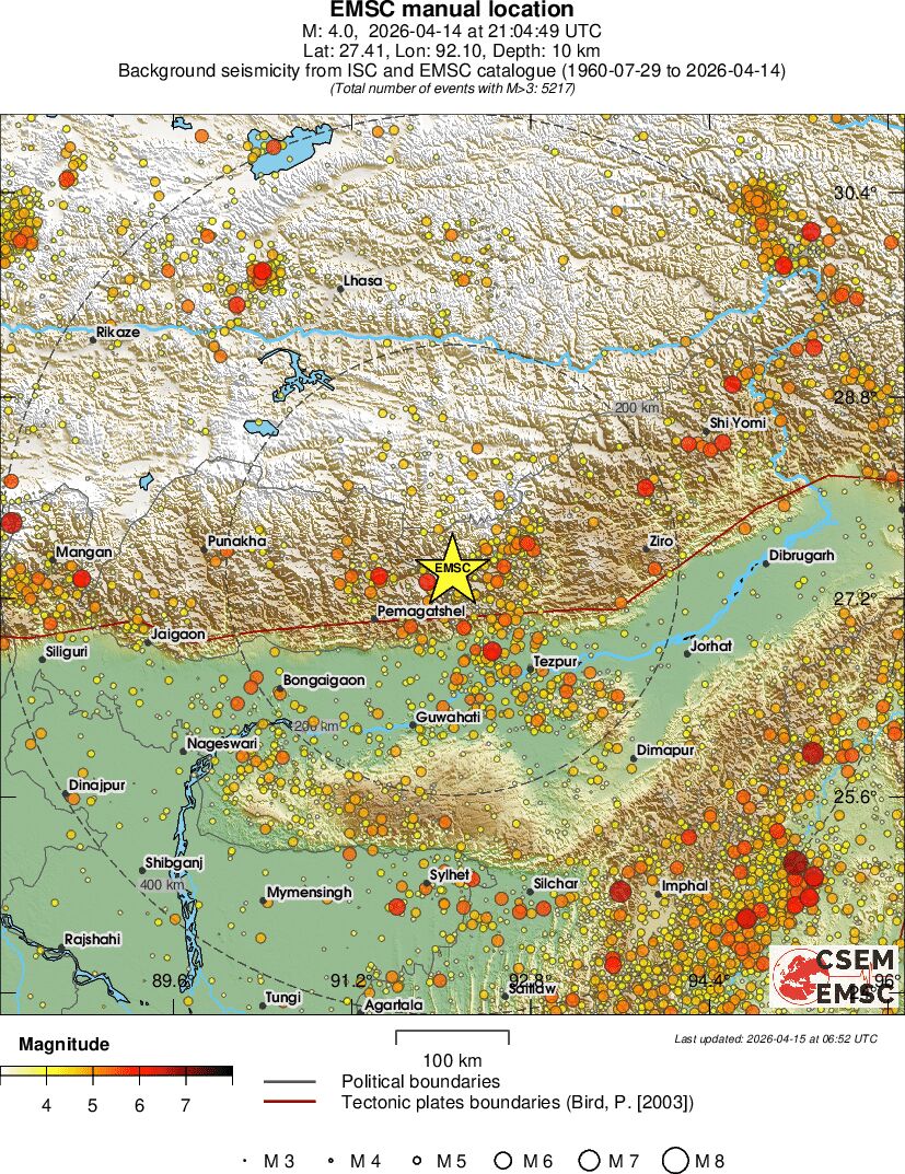 regional magnitude historical seismicity