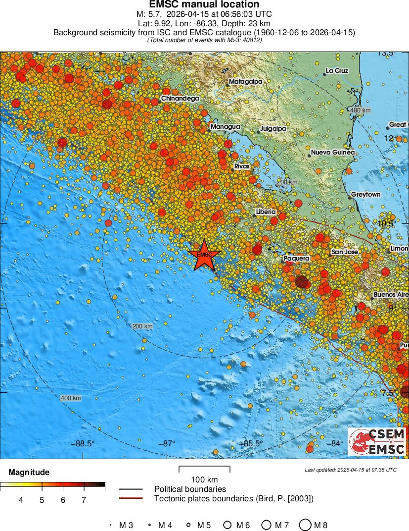 regional magnitude historical seismicity