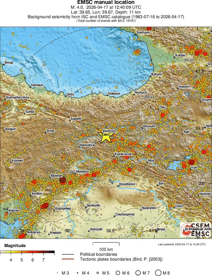 regional magnitude historical seismicity