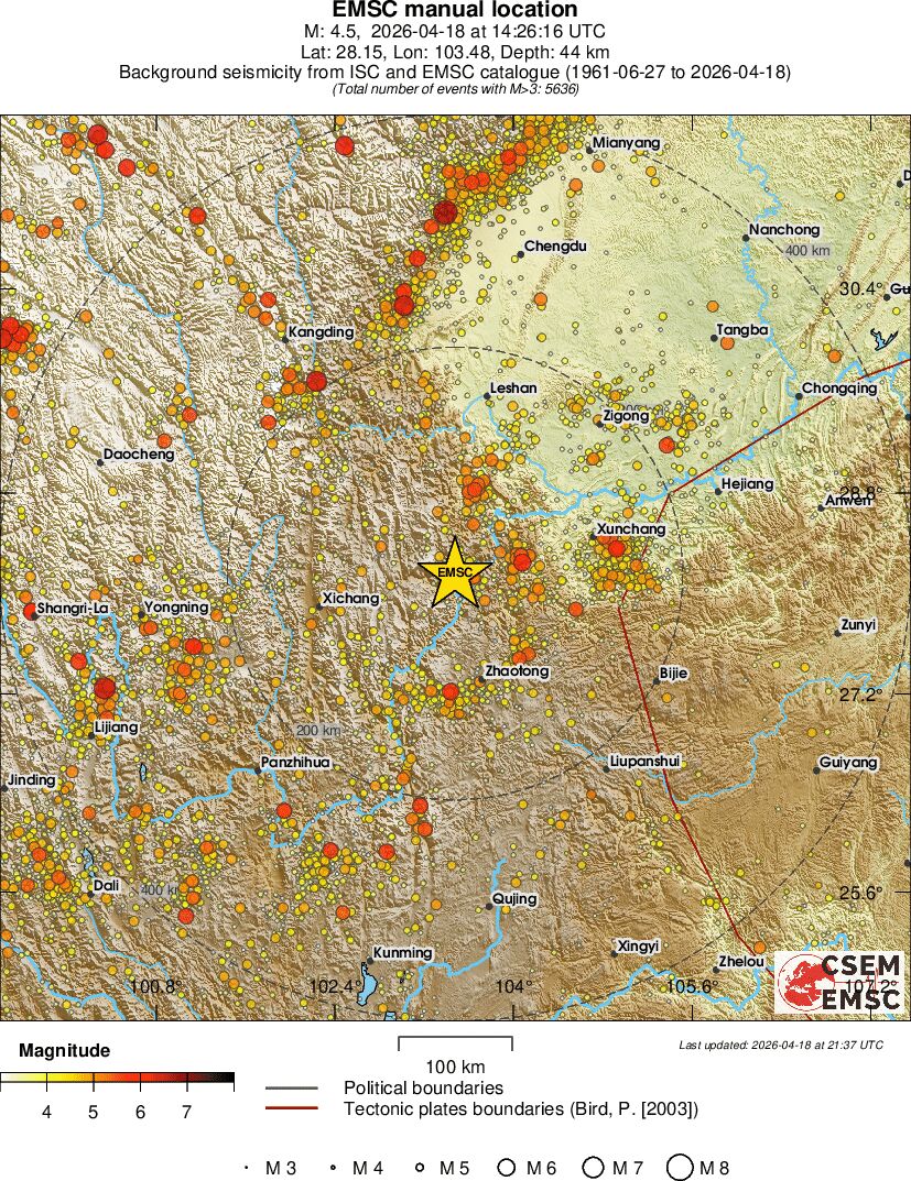 regional magnitude historical seismicity